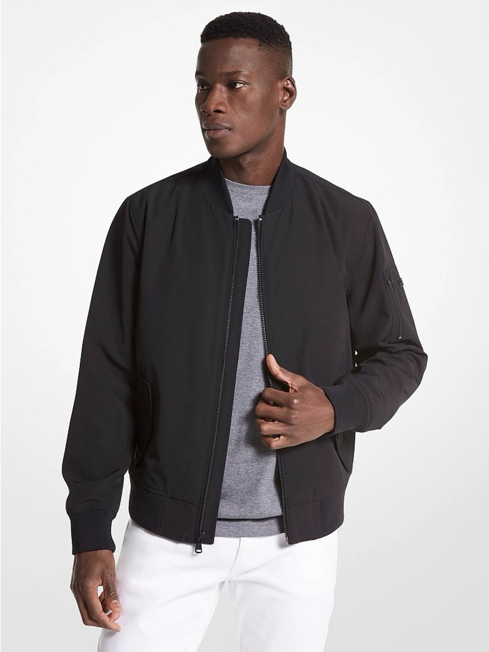 Michael Kors Black Men's Bomber Jacket Large NWT